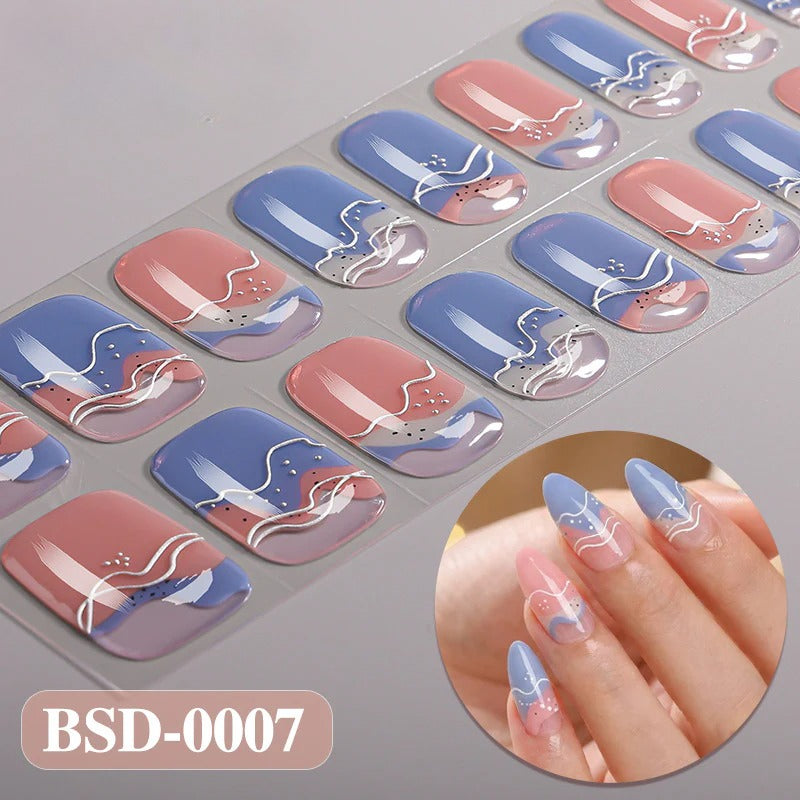 Gel Nail Strips UV-Free BSD-0007