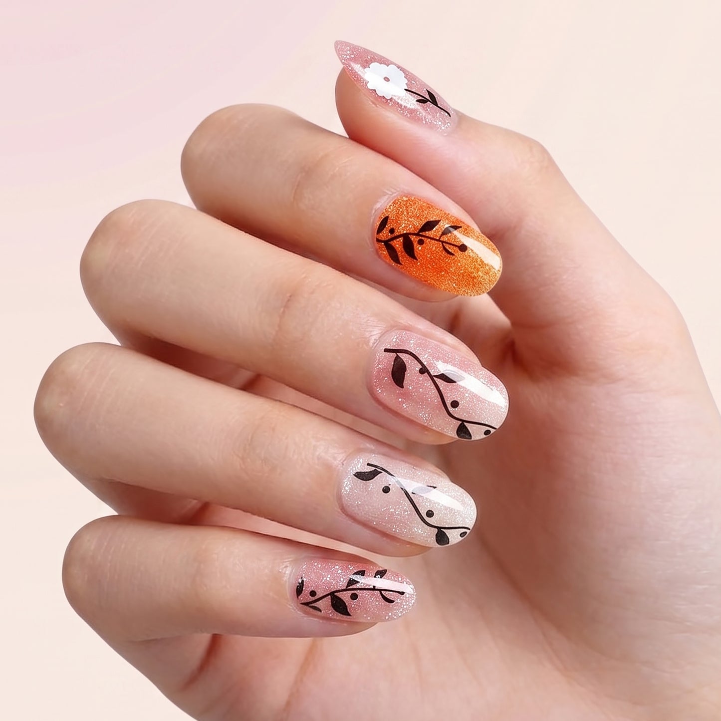 KRAVELUXX Non-Toxic Nail Wraps - Long Lasting Nail Polish Strips, No UV Lamp Needed ZK-0016