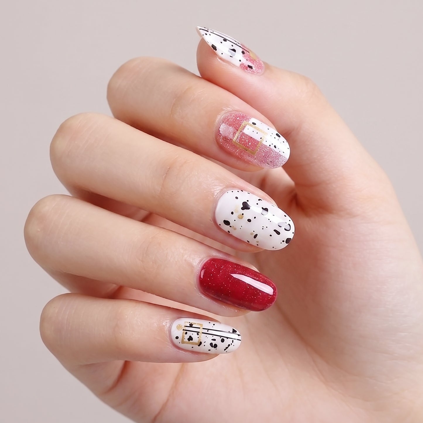 KRAVELUXX Non-Toxic Nail Wraps - Long Lasting Nail Polish Strips, No UV Lamp Needed ZK-0051