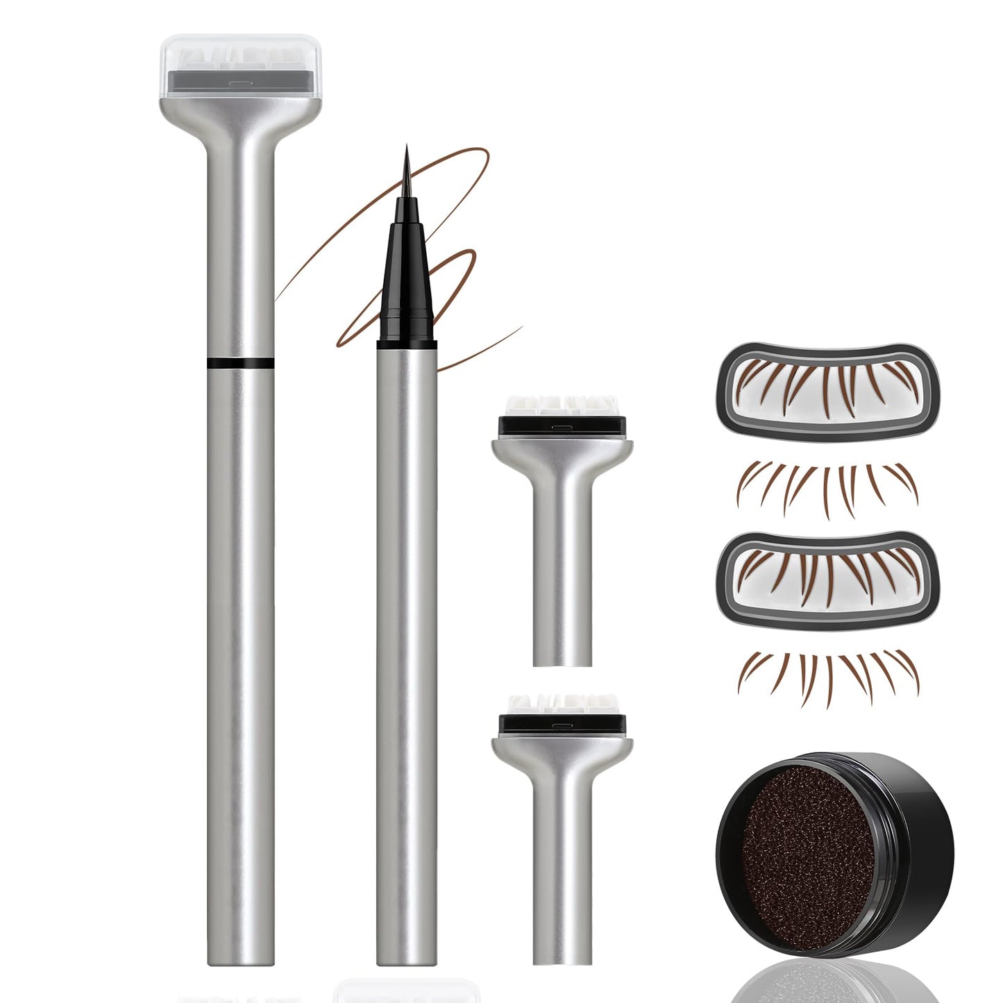 Dual-Ended Lower Lash Stamp & Eyeliner Pen - Waterproof Faux Bottom Lashes