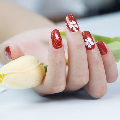 KRAVELUXX Non-Toxic Nail Wraps - Long Lasting Nail Polish Strips, No UV Lamp Needed ZK-0023