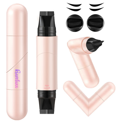 Black ‌& Brown Winged Eyeliner Stamp - Waterproof Liquid Eyeliner Pen for Perfect Cat Eye