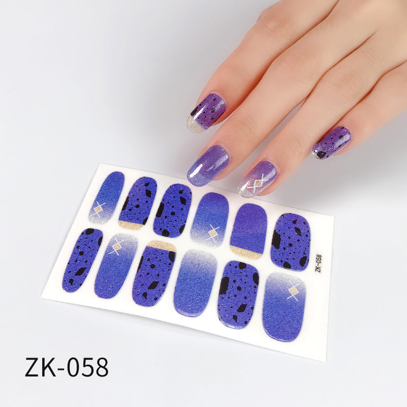 KRAVELUXX Non-Toxic Nail Wraps - Long Lasting Nail Polish Strips, No UV Lamp Needed ZK-0058