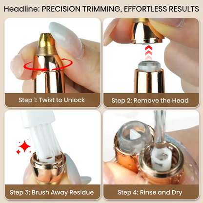 3-in-1 Rechargeable Eyebrow Trimmer & Facial Hair Remover for Women
