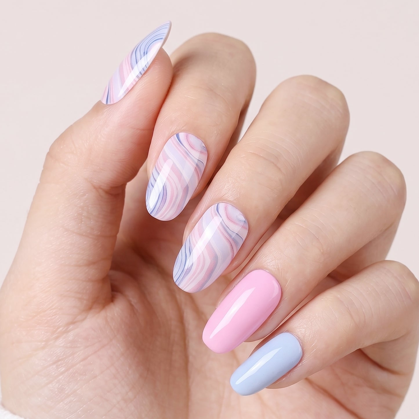 KRAVELUXX Non-Toxic Nail Wraps - Long Lasting Nail Polish Strips, No UV Lamp Needed ZK-0154