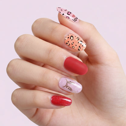 KRAVELUXX Non-Toxic Nail Wraps - Long Lasting Nail Polish Strips, No UV Lamp Needed ZK-0060
