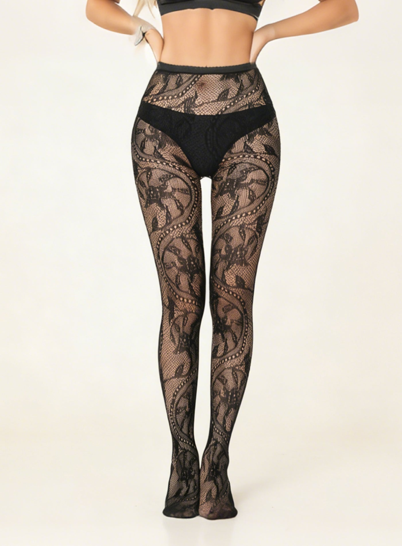 KRAVELUXX Fishnet Garter Belt Stocking Suspender Pantyhose Tights Thigh High Pantyhose