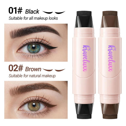 Black ‌& Brown Winged Eyeliner Stamp - Waterproof Liquid Eyeliner Pen for Perfect Cat Eye