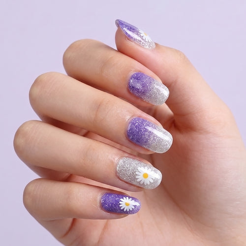 KRAVELUXX Non-Toxic Nail Wraps - Long Lasting Nail Polish Strips, No UV Lamp Needed ZK-0006