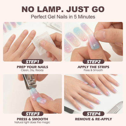 Gel Nail Strips UV-Free BSA-0028