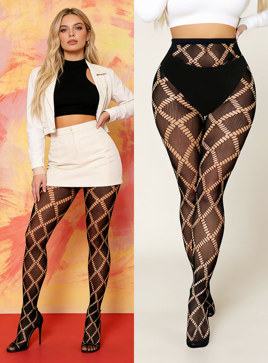 KRAVELUXX Fishnet Garter Belt Stocking Suspender Pantyhose Tights Thigh High Pantyhose