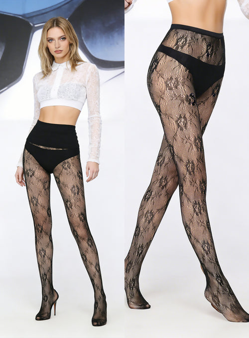 KRAVELUXX Fishnet Garter Belt Stocking Suspender Pantyhose Tights Thigh High Pantyhose