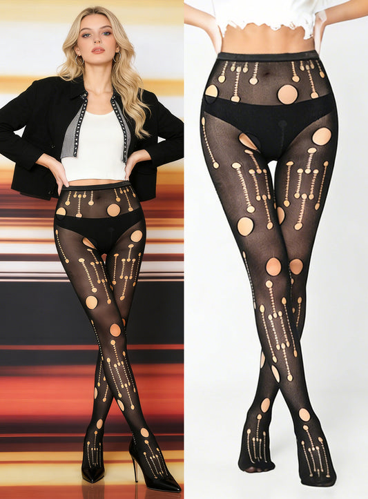 KRAVELUXX Fishnet Garter Belt Stocking Suspender Pantyhose Tights Thigh High Pantyhose