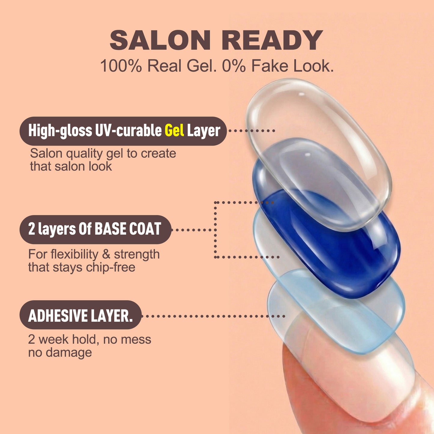 Gel Nail Strips UV-Free BSA-0028