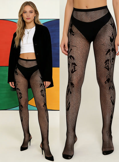 KRAVELUXX Fishnet Garter Belt Stocking Suspender Pantyhose Tights Thigh High Pantyhose