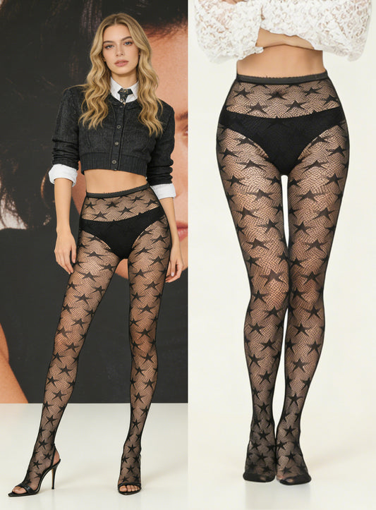 KRAVELUXX Fishnet Garter Belt Stocking Suspender Pantyhose Tights Thigh High Pantyhose