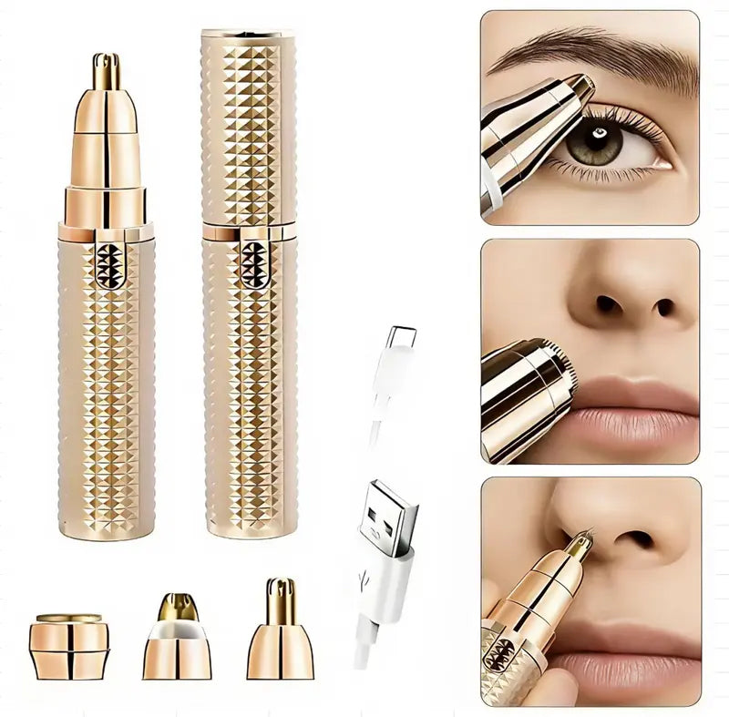 3-in-1 Rechargeable Eyebrow Trimmer & Facial Hair Remover for Women