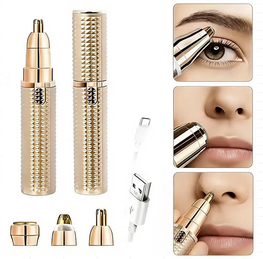 3-in-1 Rechargeable Eyebrow Trimmer & Facial Hair Remover for Women