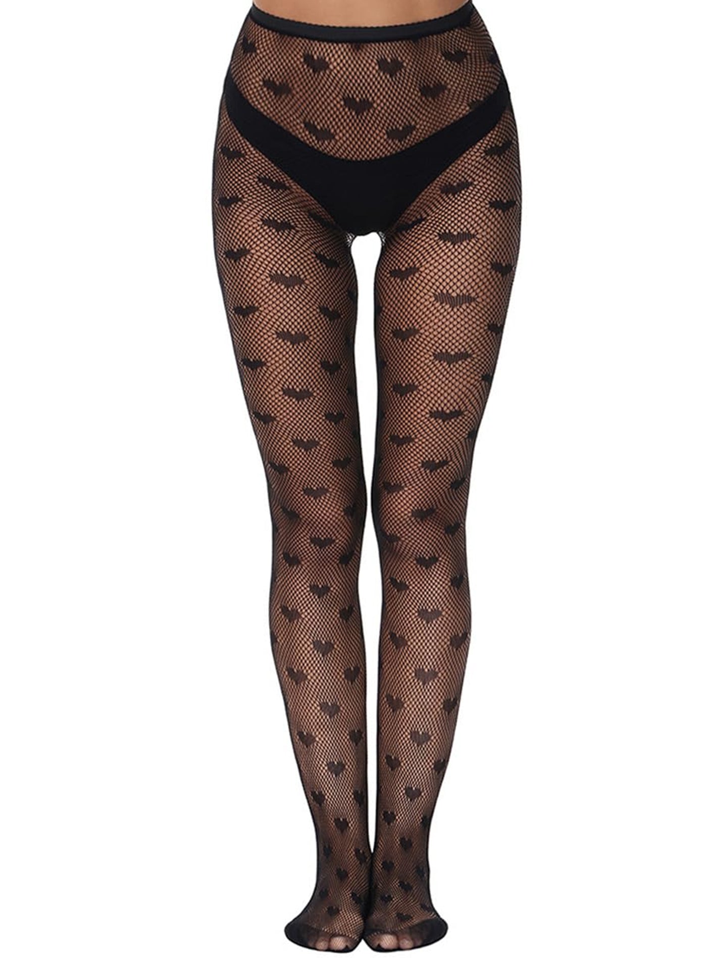 KRAVELUXX Fishnet Garter Belt Stocking Suspender Pantyhose Tights Thigh High Pantyhose