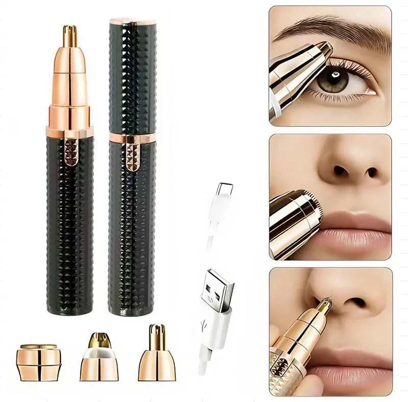 3-in-1 Rechargeable Eyebrow Trimmer & Facial Hair Remover for Women