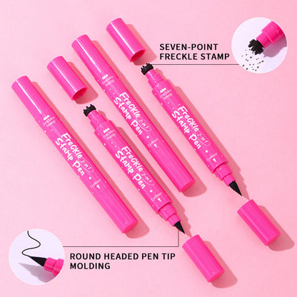 2-in-1 Freckle Stamp & Eyeliner Pen - Waterproof Faux Freckles & Beauty Marks