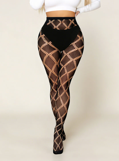 KRAVELUXX Fishnet Garter Belt Stocking Suspender Pantyhose Tights Thigh High Pantyhose