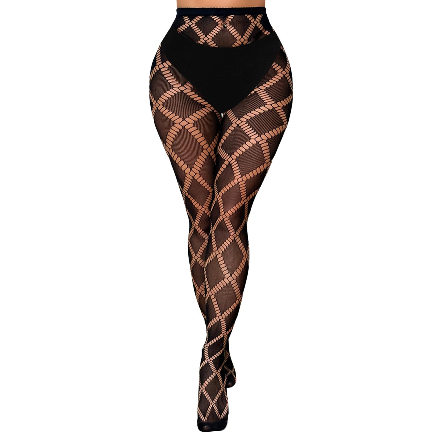 KRAVELUXX Fishnet Garter Belt Stocking Suspender Pantyhose Tights Thigh High Pantyhose