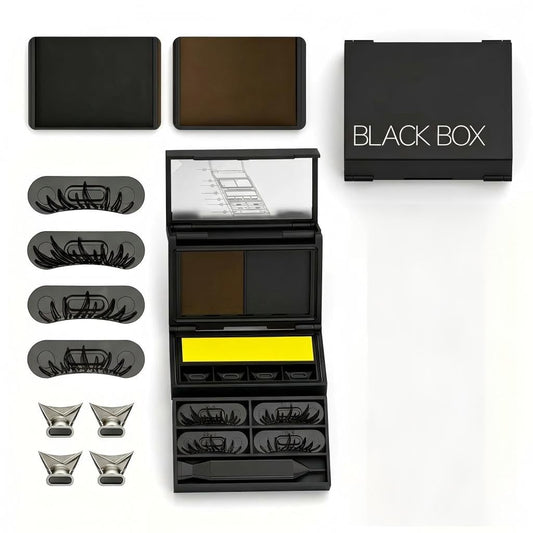 3-in-1 Portable Eye Makeup Kit: Lower Eyelash Stamp + Liquid Eyeliner + Beauty Mark Pen