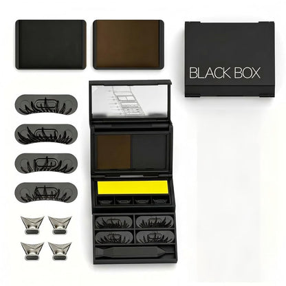 3-in-1 Portable Eye Makeup Kit: Lower Eyelash Stamp + Liquid Eyeliner + Beauty Mark Pen
