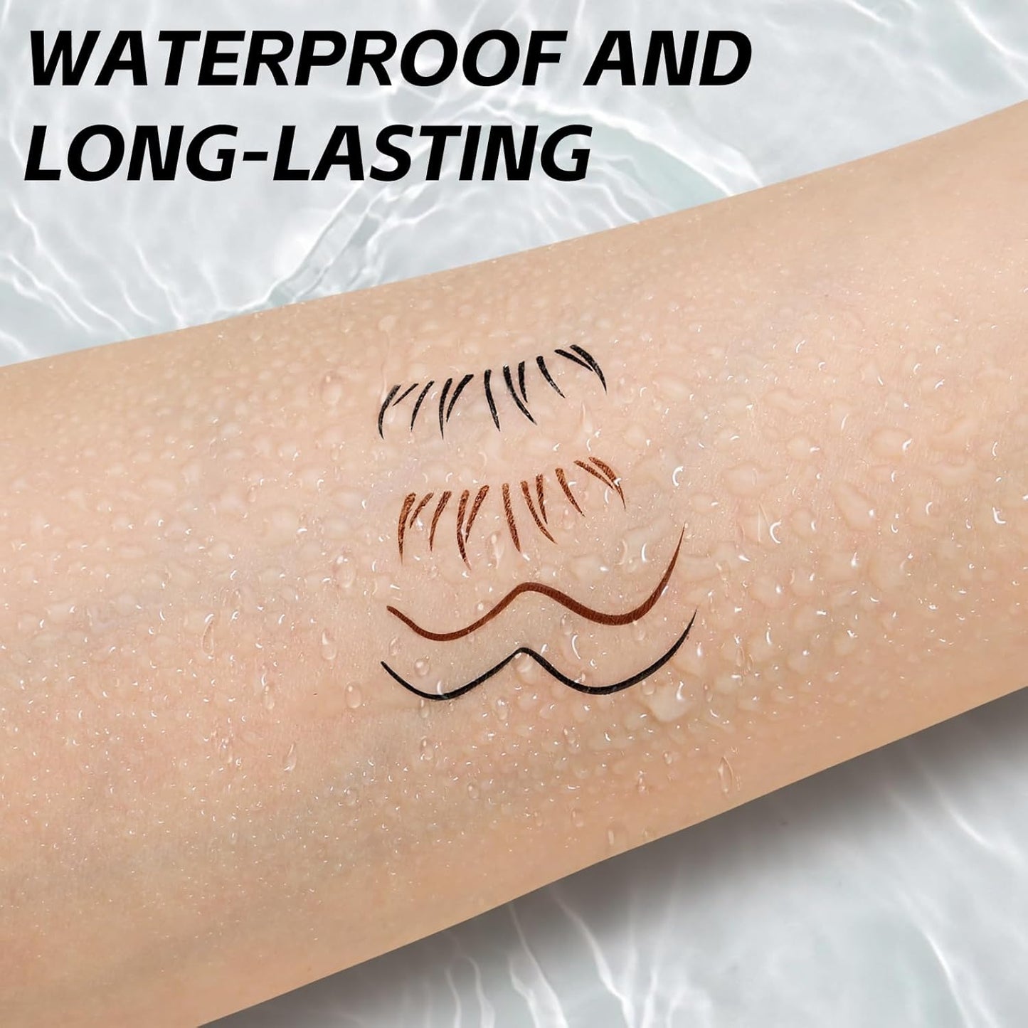 Dual-Ended Lower Lash Stamp & Eyeliner Pen - Waterproof Faux Bottom Lashes
