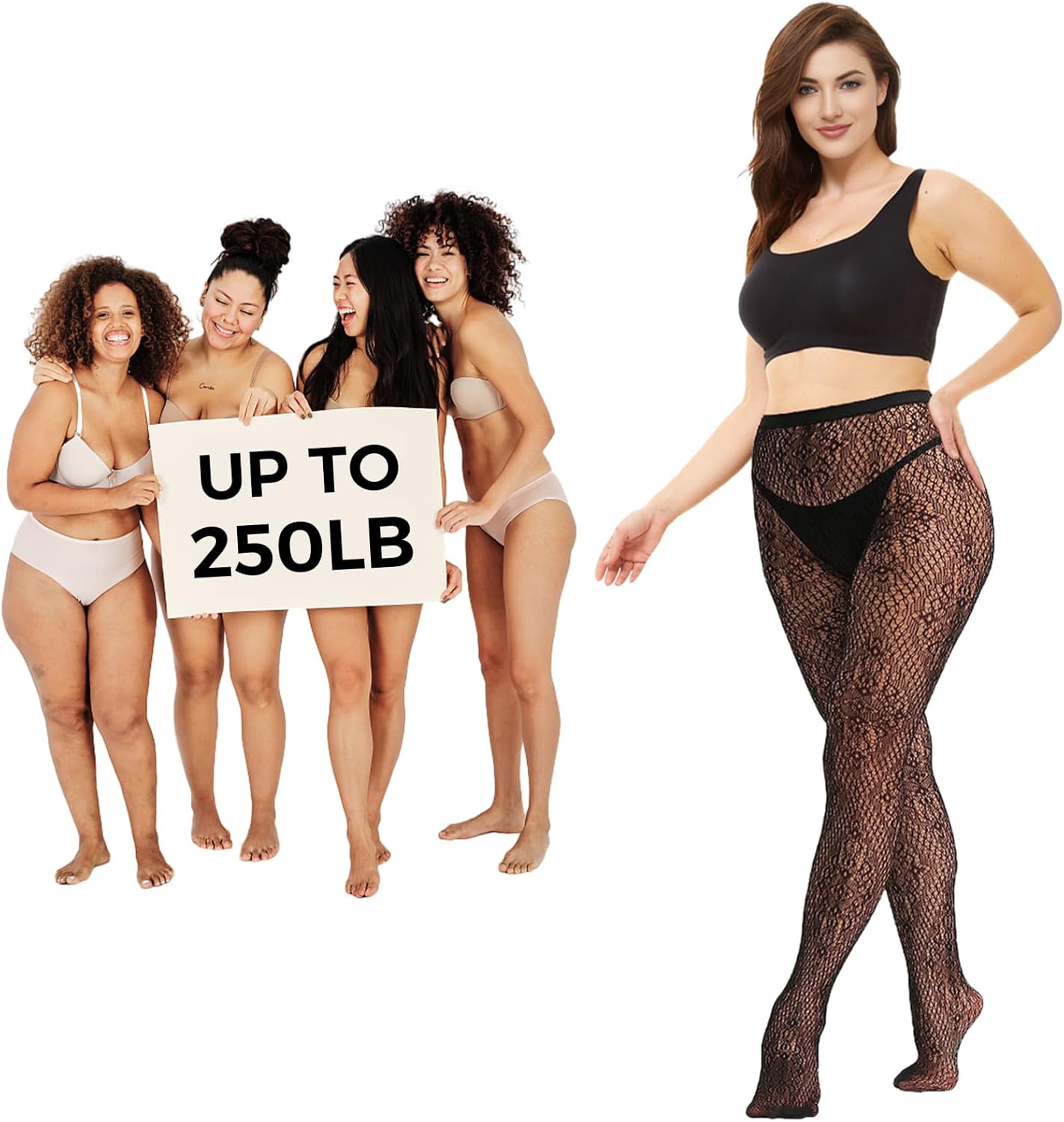 Buauty Lace Patterned Fishnet Tights for Women Black Fishnets Leggings Lace Tights
