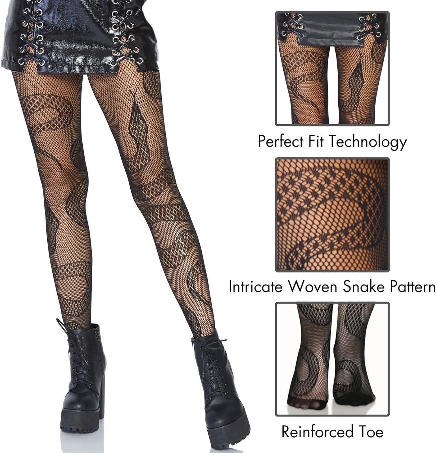 Leg Avenue Women's Patterned Fishnet Tights with Designs of Animals, Dark Alternative Clothes