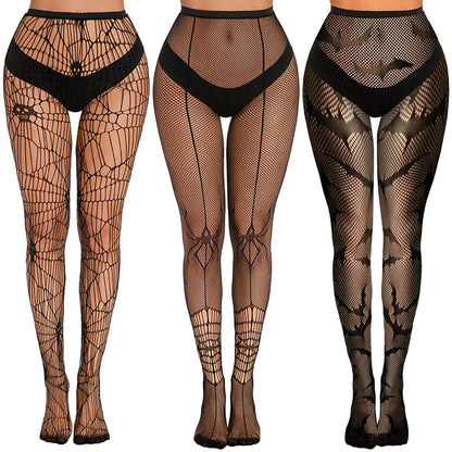 Buauty Lace Patterned Fishnet Tights for Women Black Fishnets Leggings Lace Tights