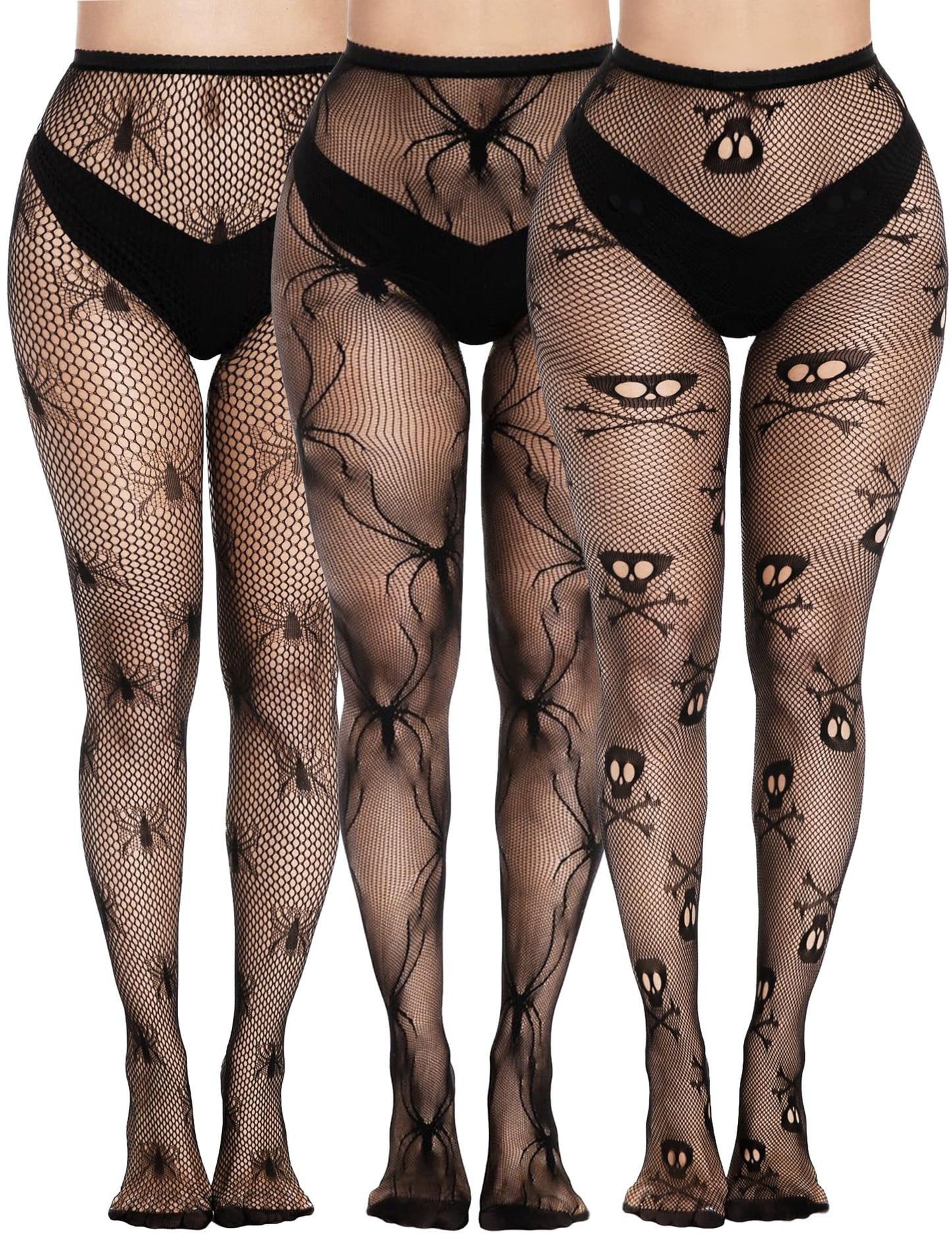 Buauty Lace Patterned Fishnet Tights for Women Black Fishnets Leggings Lace Tights