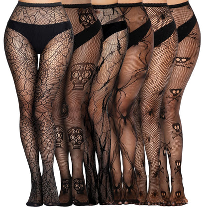 Buauty Lace Patterned Fishnet Tights for Women Black Fishnets Leggings Lace Tights