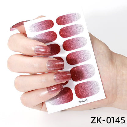 KRAVELUXX Nail Polish Strips -Non-Toxic Nail Wraps for Women, No UV Lamp Needed, Long Lasting DIY Manicure Decals, Classic Solid Colors & Designs with Nail File