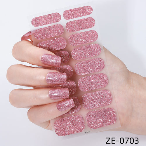 KRAVELUXX Non-Toxic Nail Wraps - Long Lasting Nail Polish Strips, No UV Lamp Needed ZE-0703