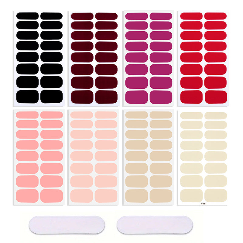 KRAVELUXX Nail Polish Strips -Non-Toxic Nail Wraps for Women, No UV Lamp Needed, Long Lasting DIY Manicure Decals, Classic Solid Colors & Designs with Nail File