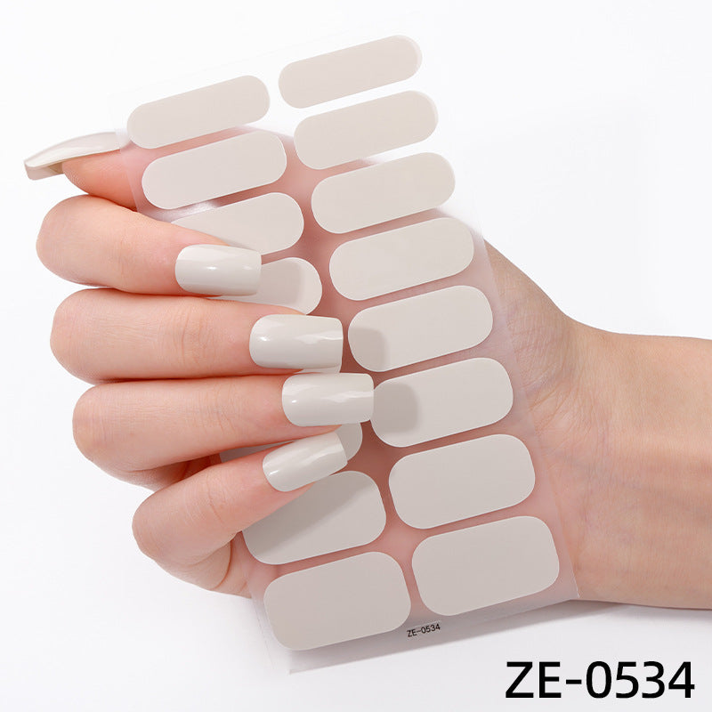 KRAVELUXX Nail Polish Strips -Non-Toxic Nail Wraps for Women, No UV Lamp Needed, Long Lasting DIY Manicure Decals, Classic Solid Colors & Designs with Nail File