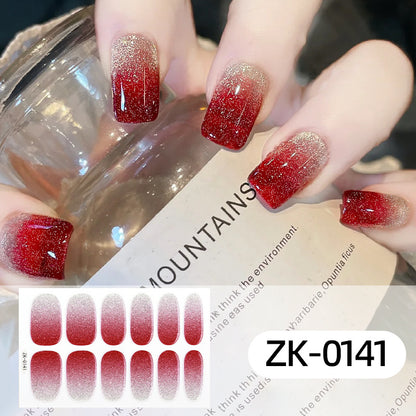 KRAVELUXX Non-Toxic Nail Wraps - Long Lasting Nail Polish Strips, No UV Lamp Needed ZK-0141