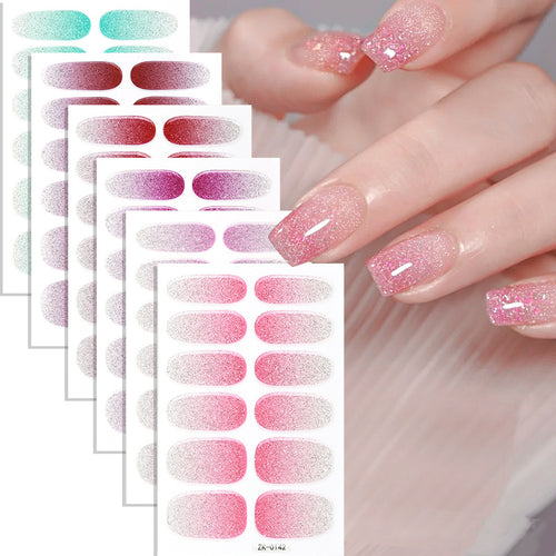 KRAVELUXX Nail Polish Strips -Non-Toxic Nail Wraps for Women, No UV Lamp Needed, Long Lasting DIY Manicure Decals, Classic Solid Colors & Designs with Nail File