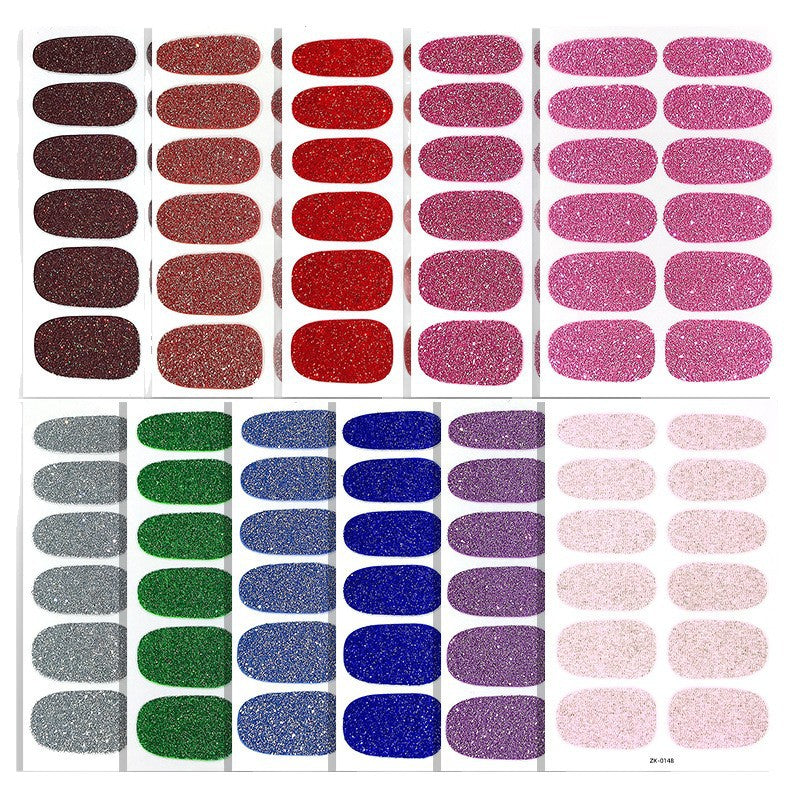 KRAVELUXX Nail Polish Strips -Non-Toxic Nail Wraps for Women, No UV Lamp Needed, Long Lasting DIY Manicure Decals, Classic Solid Colors & Designs with Nail File