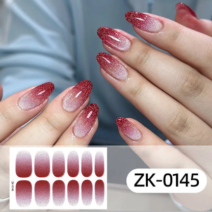 KRAVELUXX Non-Toxic Nail Wraps - Long Lasting Nail Polish Strips, No UV Lamp Needed ZK-0145