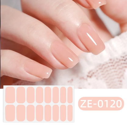 KRAVELUXX Non-Toxic Nail Wraps - Long Lasting Nail Polish Strips, No UV Lamp Needed ZE-0120