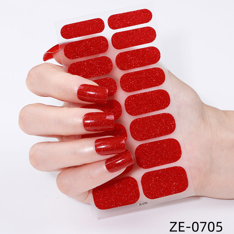 KRAVELUXX Nail Polish Strips -Non-Toxic Nail Wraps for Women, No UV Lamp Needed, Long Lasting DIY Manicure Decals, Classic Solid Colors & Designs with Nail File