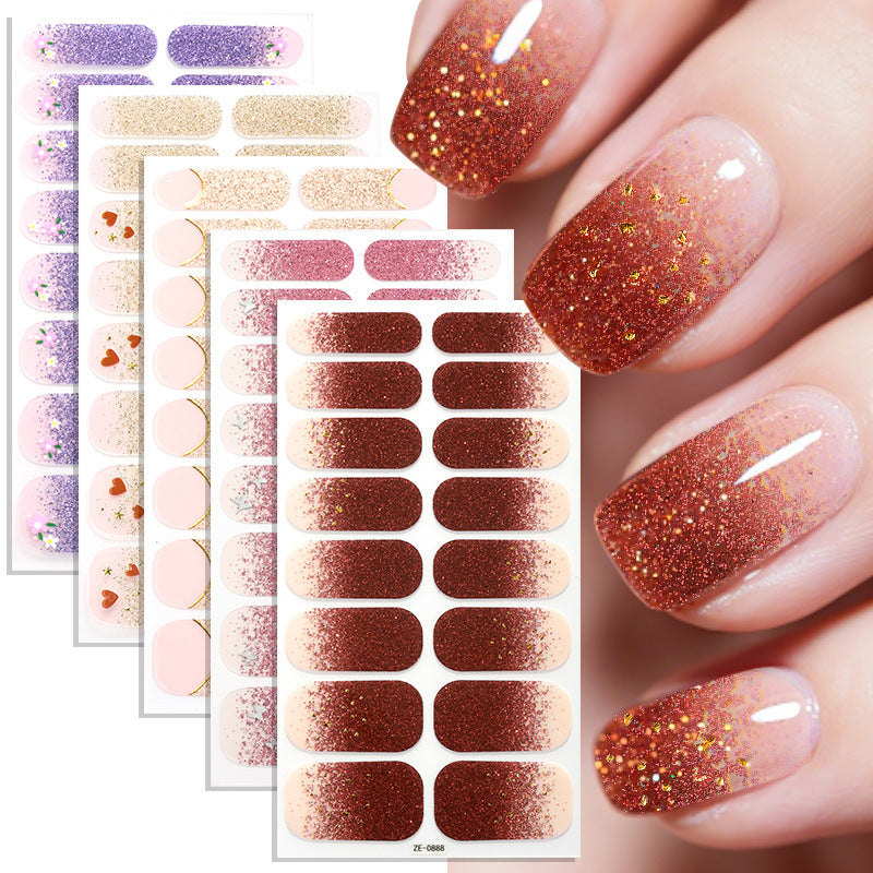 KRAVELUXX Nail Polish Strips -Non-Toxic Nail Wraps for Women, No UV Lamp Needed, Long Lasting DIY Manicure Decals, Classic Solid Colors & Designs with Nail File