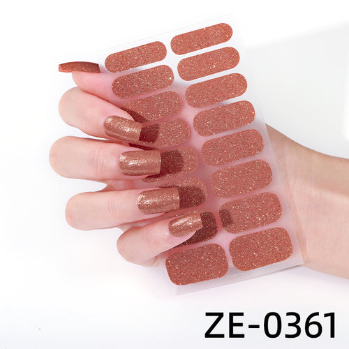 KRAVELUXX Non-Toxic Nail Wraps - Long Lasting Nail Polish Strips, No UV Lamp Needed ZE-0361