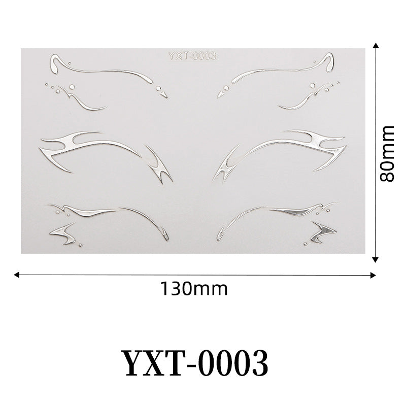 Instant Euphoria Eye Decals - Holographic Festival Eyeliner Stickers-YXT-0003