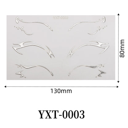 Instant Euphoria Eye Decals - Holographic Festival Eyeliner Stickers-YXT-0003