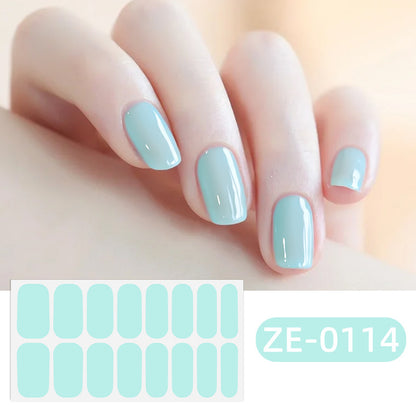 KRAVELUXX Non-Toxic Nail Wraps - Long Lasting Nail Polish Strips, No UV Lamp Needed ZE-0114